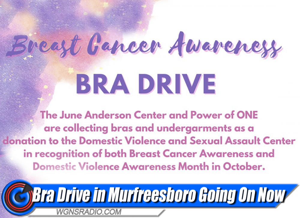 MTSU 'Bra Drive' seeks clothing donations to comfort breast cancer,  violence survivors, raise awareness - WGNS Radio