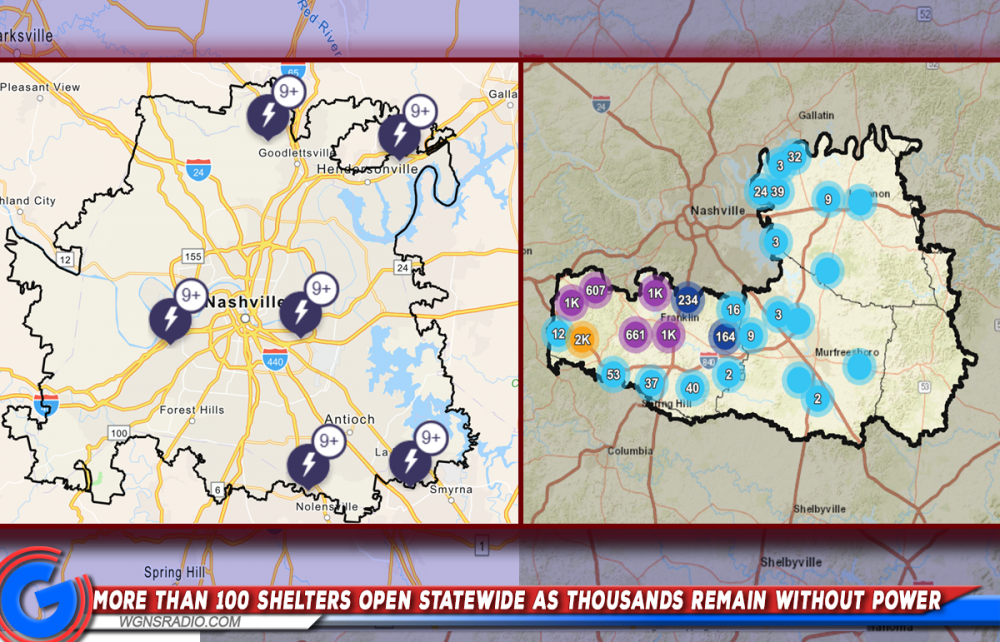 More Than 100 Shelters Open Statewide as Thousands in Tennessee Remain