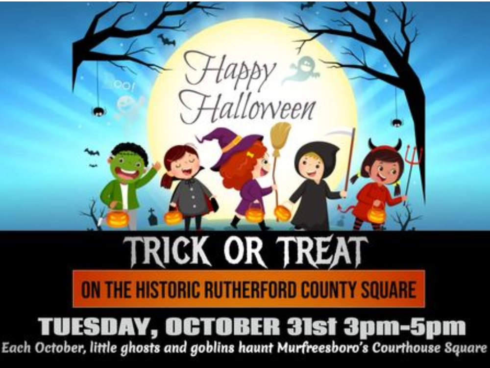 TRICK OR TREAT around the Historic Murfreesboro Square (35PM) WGNS Radio