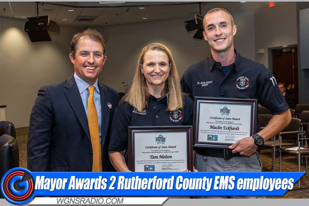 Mayor recognizes Rutherford County EMS employees with Special STARS