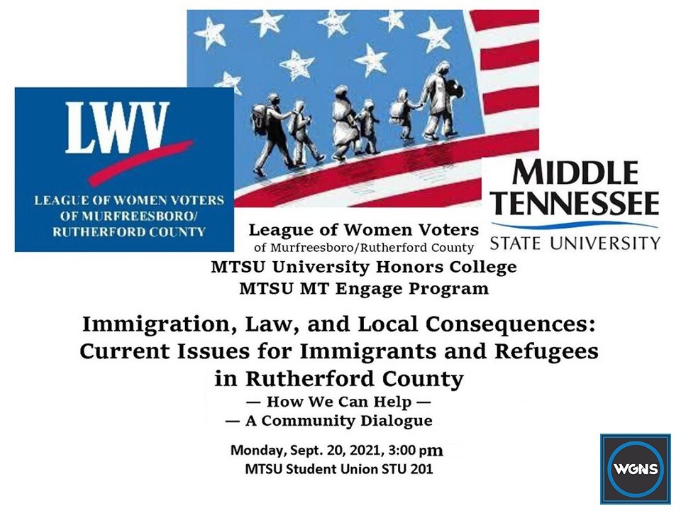 Public Invited: “Immigration Law” at MTSU 3PM This Monday