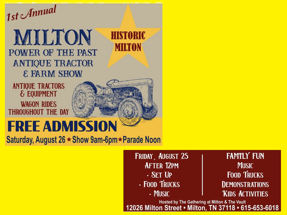 Milton POWER OF THE PAST Antique Tractor and Farm Show WGNS Radio