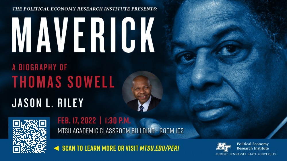 MTSU institute to host WSJ columnist for Black History Month lecture on  economist Thomas Sowell - WGNS Radio